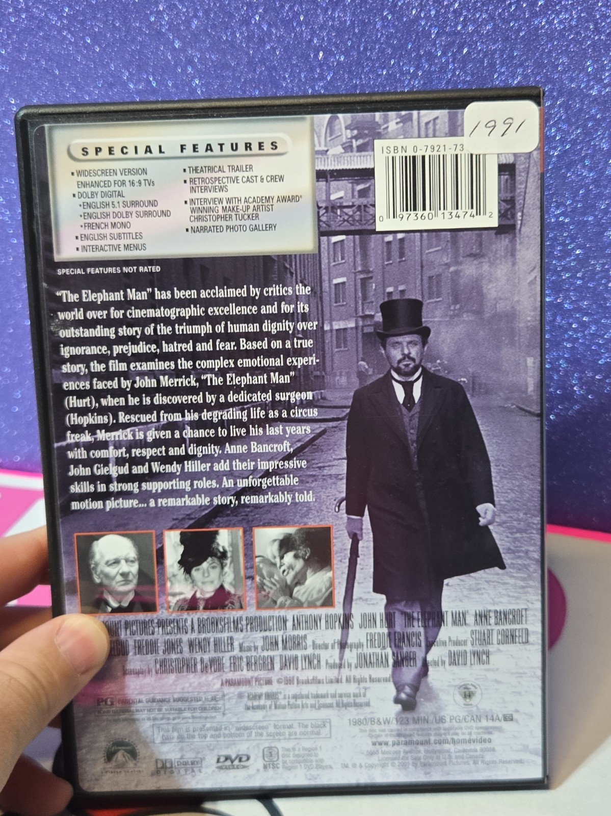 Elephant Man (DVD, 1980) Anthony Hopkins