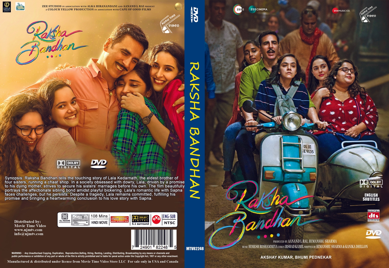 RAKSHA BANDHAN Hindi Movie – Film DVD with English Subtitles