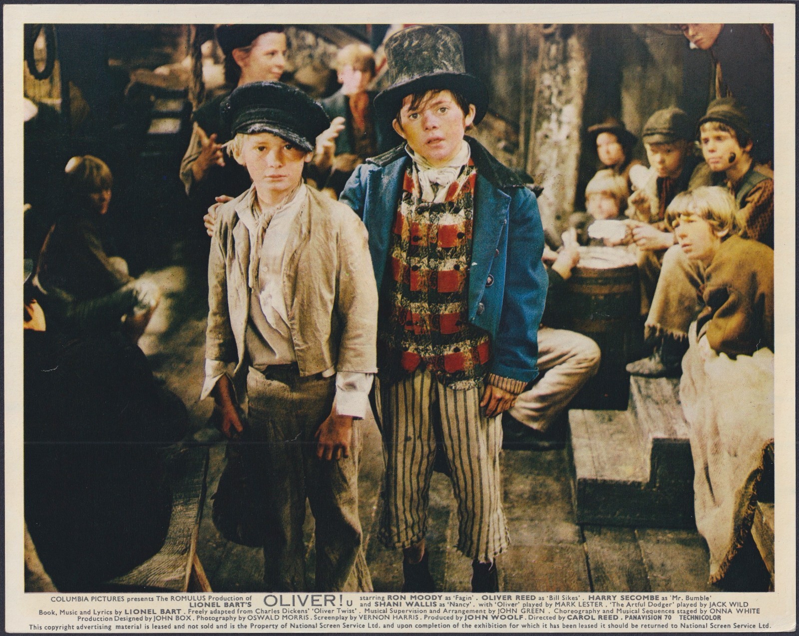 Oliver! 8x ORIGINAL UK FOH Lobby Cards Ron Moody Mark Lester Carol Reed 1968