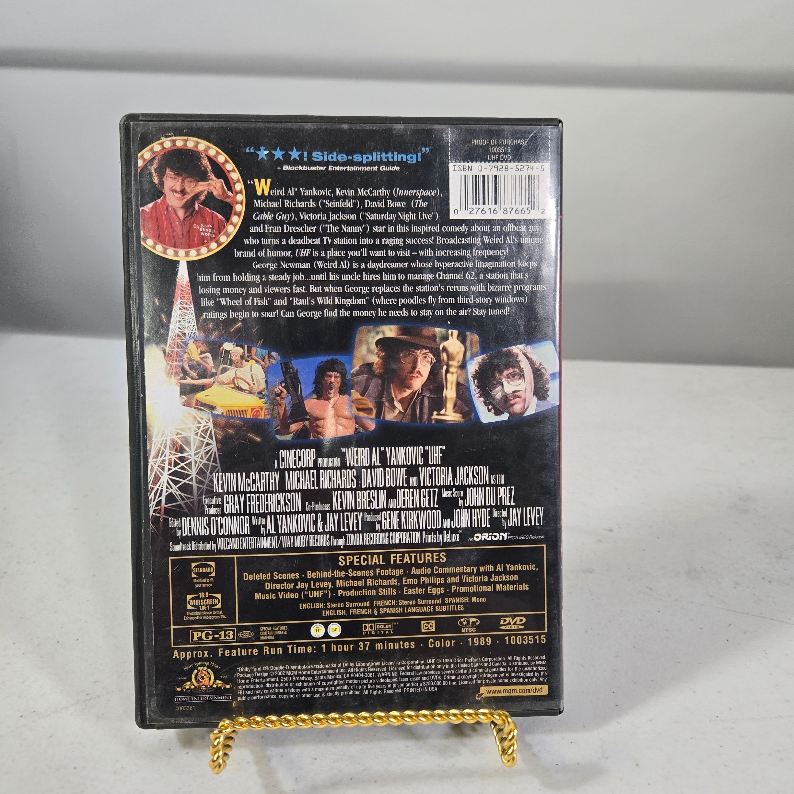 UHF DVD Weird Al Yankovic Michael Richards Cult Classic Comedy MGM Movie C4