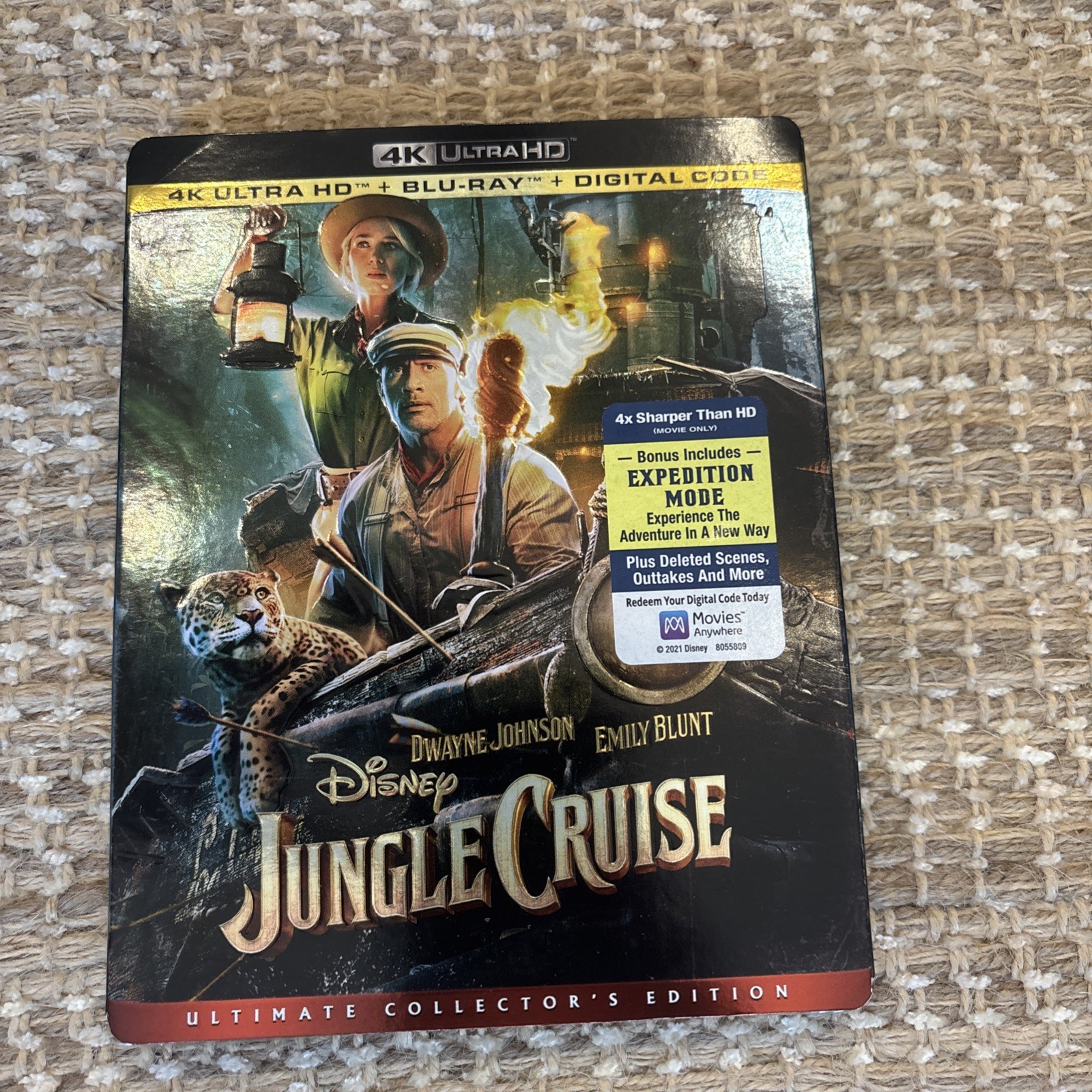 Jungle Cruise (2021) 4K UHD + Blu-Ray w/ Slipcover (No Digital)