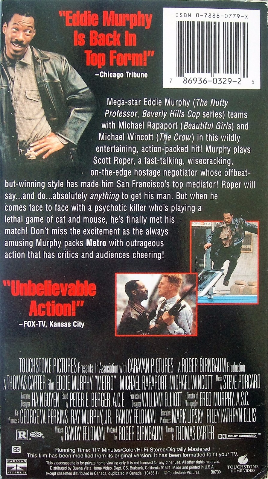 Metro: Eddie Murphy Action Thriller (VINTAGE, VHS, 1997, VG) Michael Rapaport