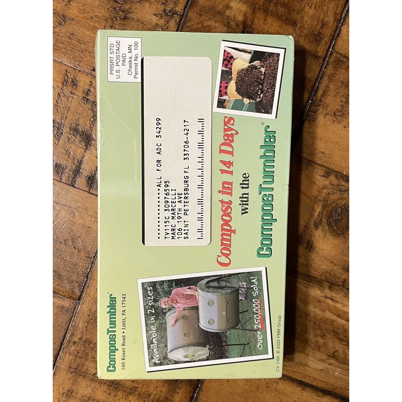 Compost in 14 Days ComposTumbler VHS VCR Video Tape Movie New / Sealed