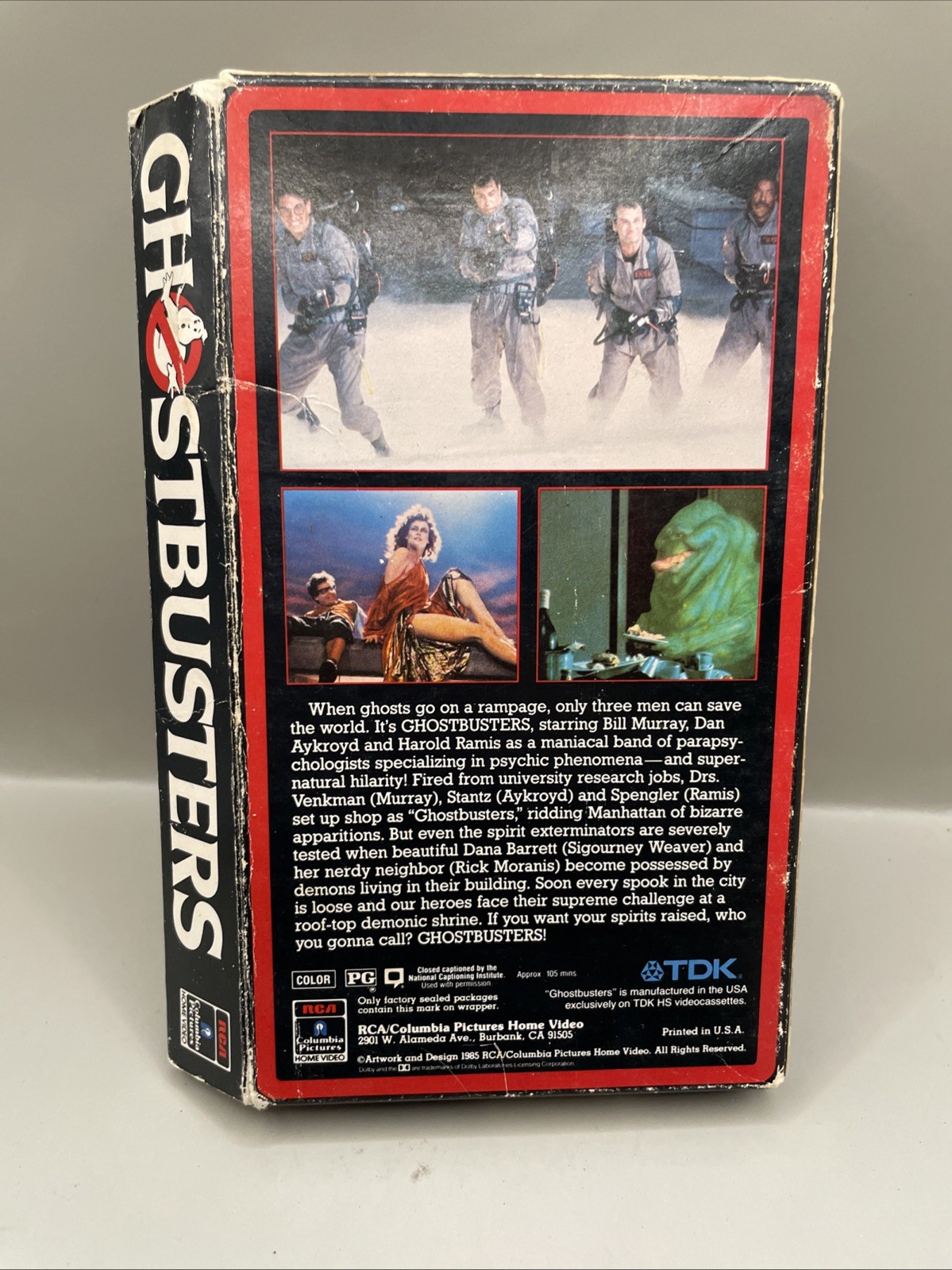 Ghostbusters VHS First Print Full Box Good Condition 1985 RCA Columbia
