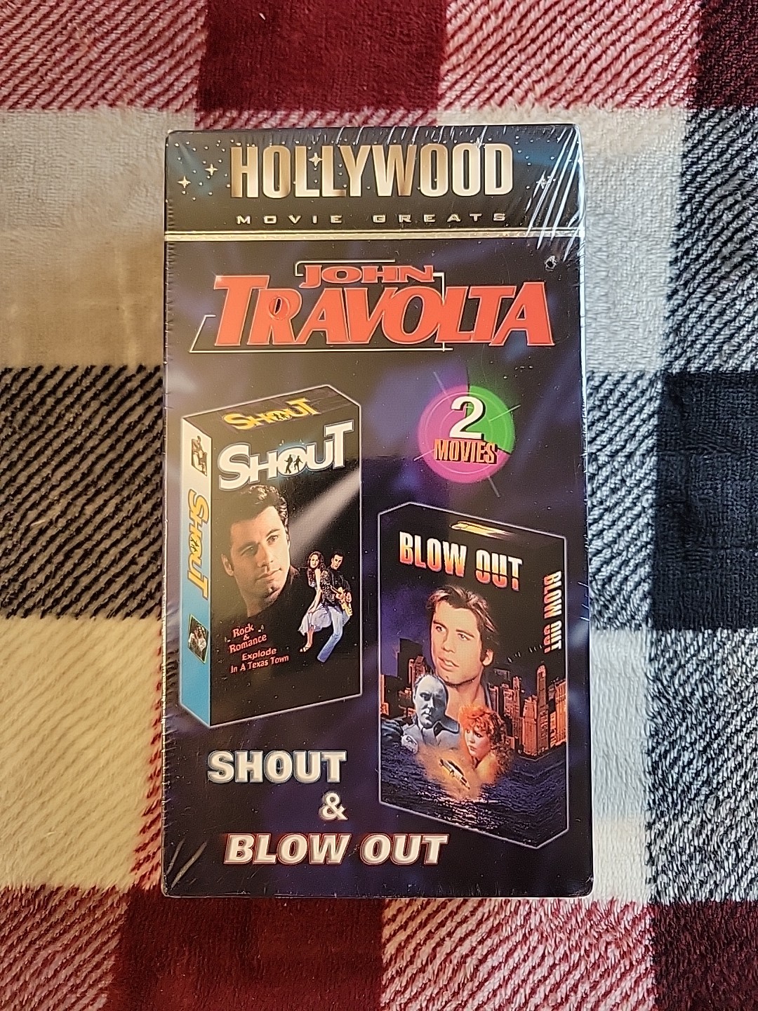 VHS John Travolta Shout & Blow Out- Hollywood Movie Greats Double Pack Rare New