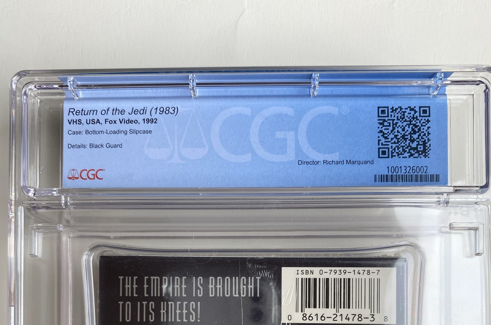 CGC 9.4 A+ Star Wars Return of the Jedi Fox Video CBS Watermark 1990 VHS Graded