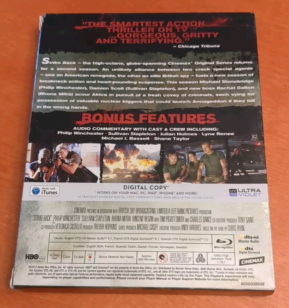 Strike Back Season Two Blu-ray Cinemax Chris Ryan Philip Winchester Rhona Mitra