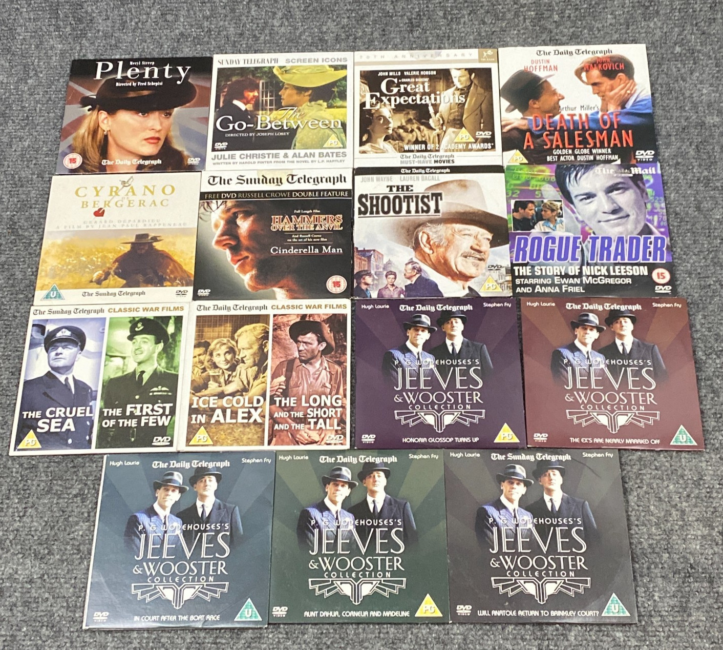17 UK PAL Region 2 DVD Lot British Classics Newspaper Promo Jeeves Wooster