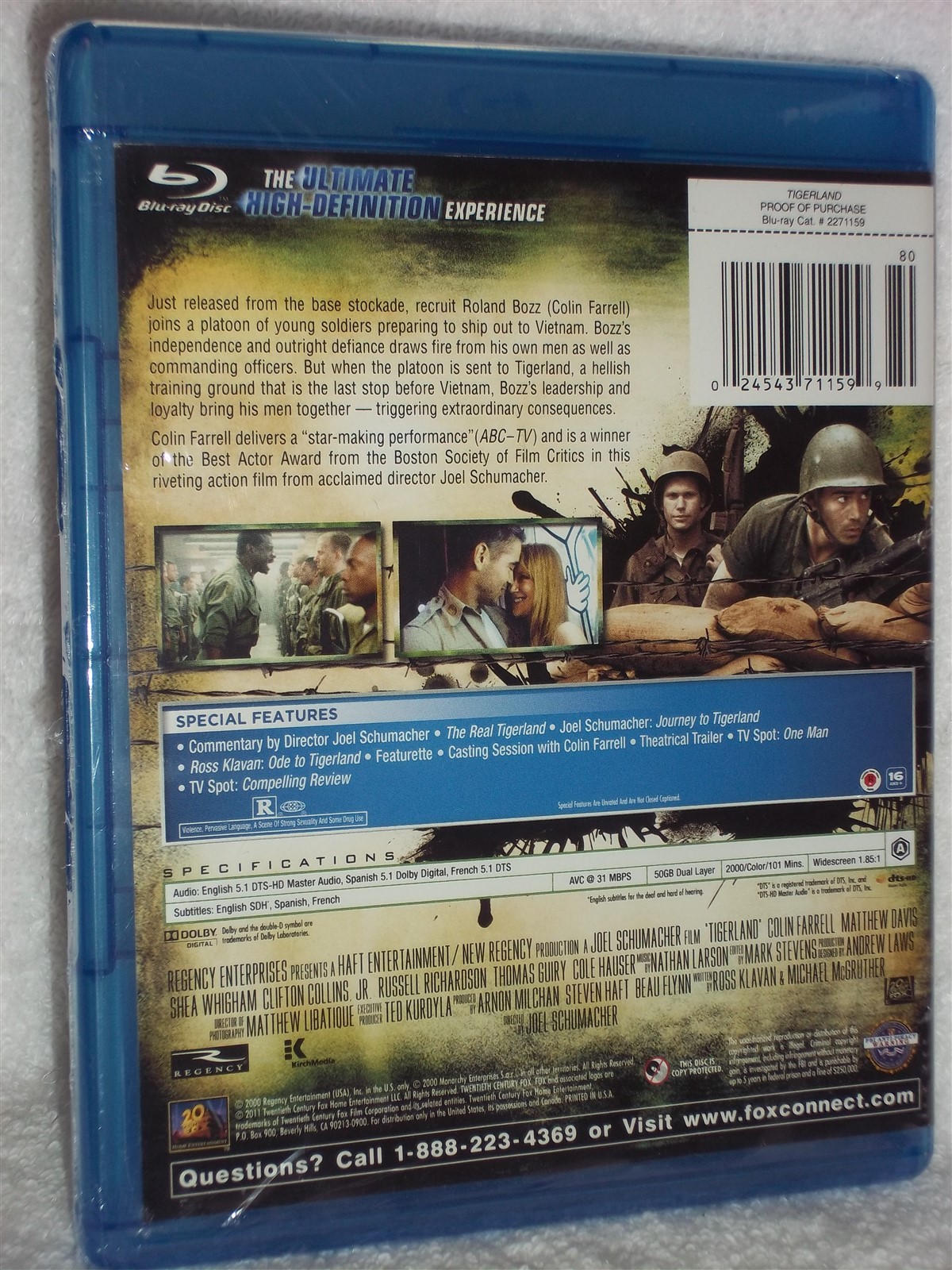 Tigerland (Blu-ray, 2011) Colin Farrell Matthew Davis Clifton Collins, Jr. war