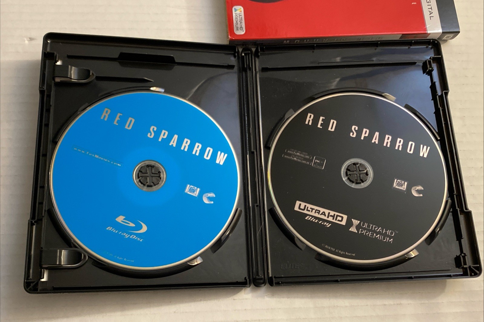 Red Sparrow 4K Ultra HD + Blu Ray With Slipcover Jennifer Lawrence
