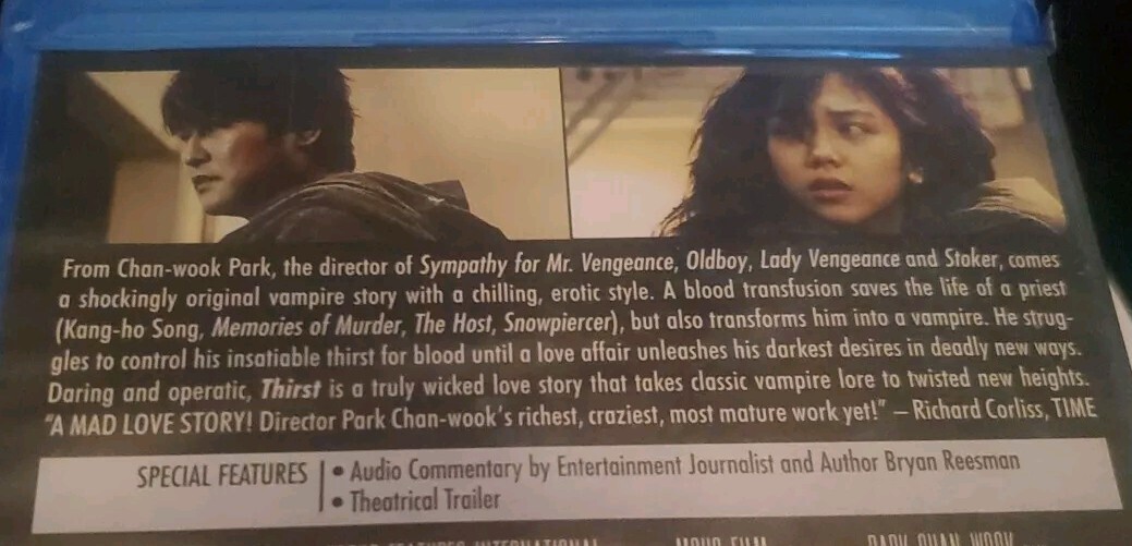 Thirst A Park Chan-Wook Film 2009 [Brand New, Blu-ray]