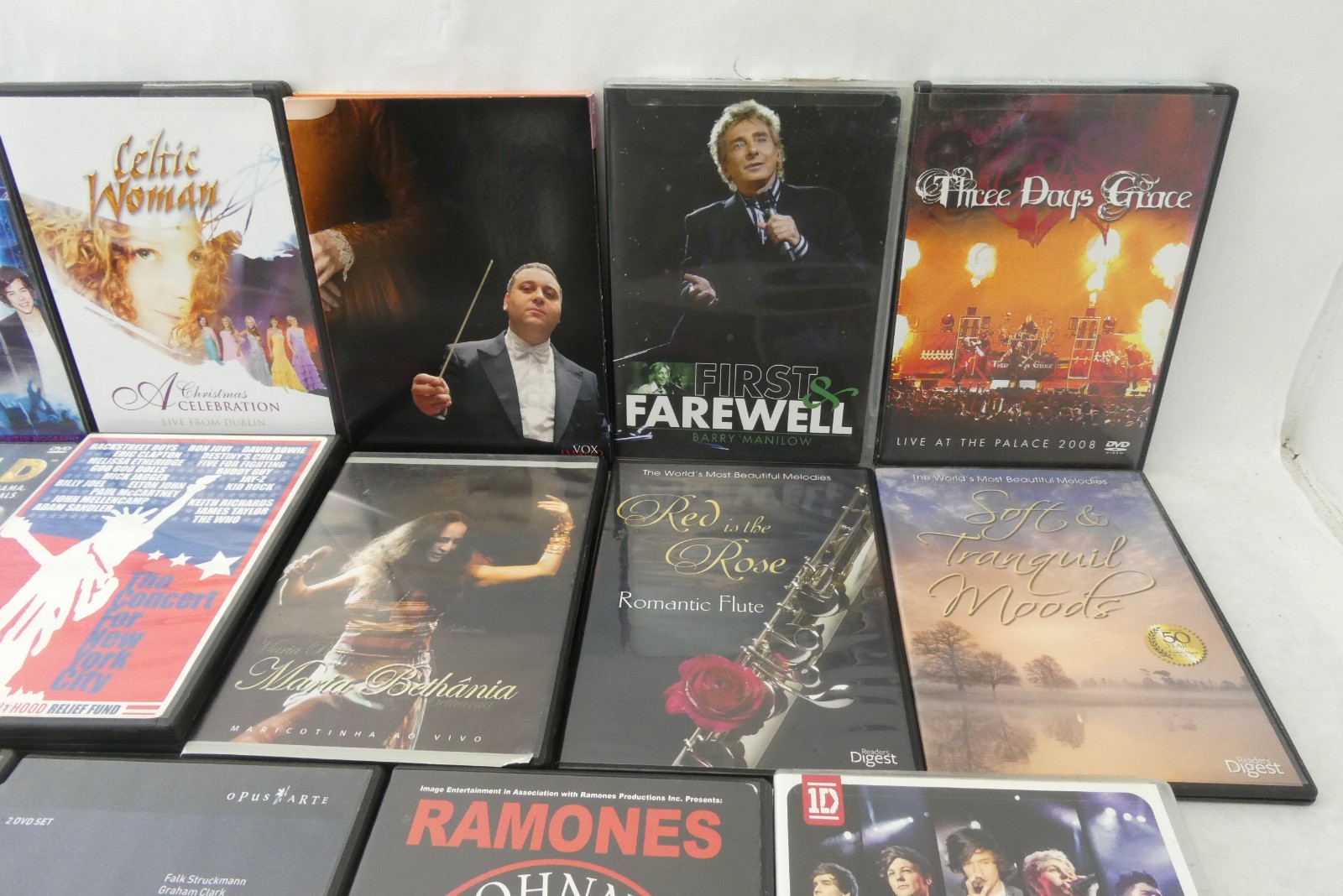 Lot 17 Music Concert DVDs One Direction Ramones Barbra Streisand Shirley Bassey