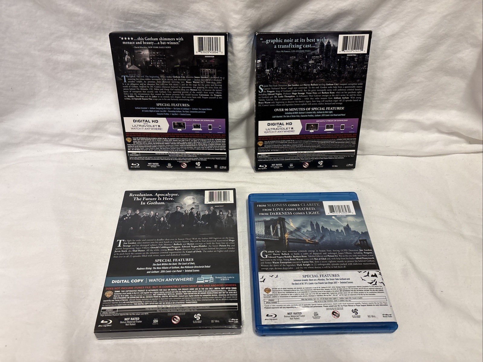 Gotham TV Series Seasons 1-4 BluRay 1 2 3 4 DC Comics 3 New Sealed Slipcovers
