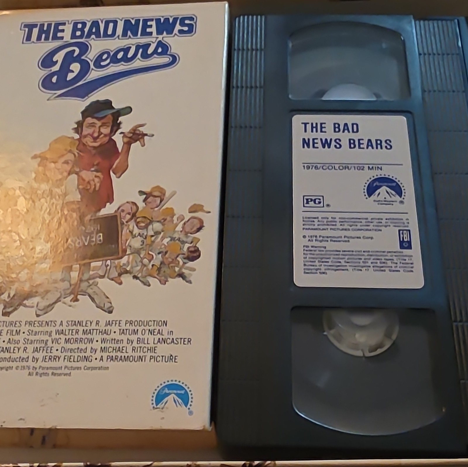 Paramount The Bad News Bears VHS NTSC 1976 PG Full Screen Michael Ritchie