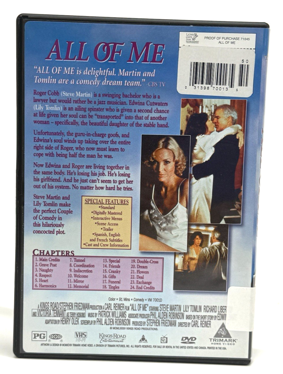 LOT of 5 DVD’s = Steve Martin Movies – See Pictures & Description for Titles