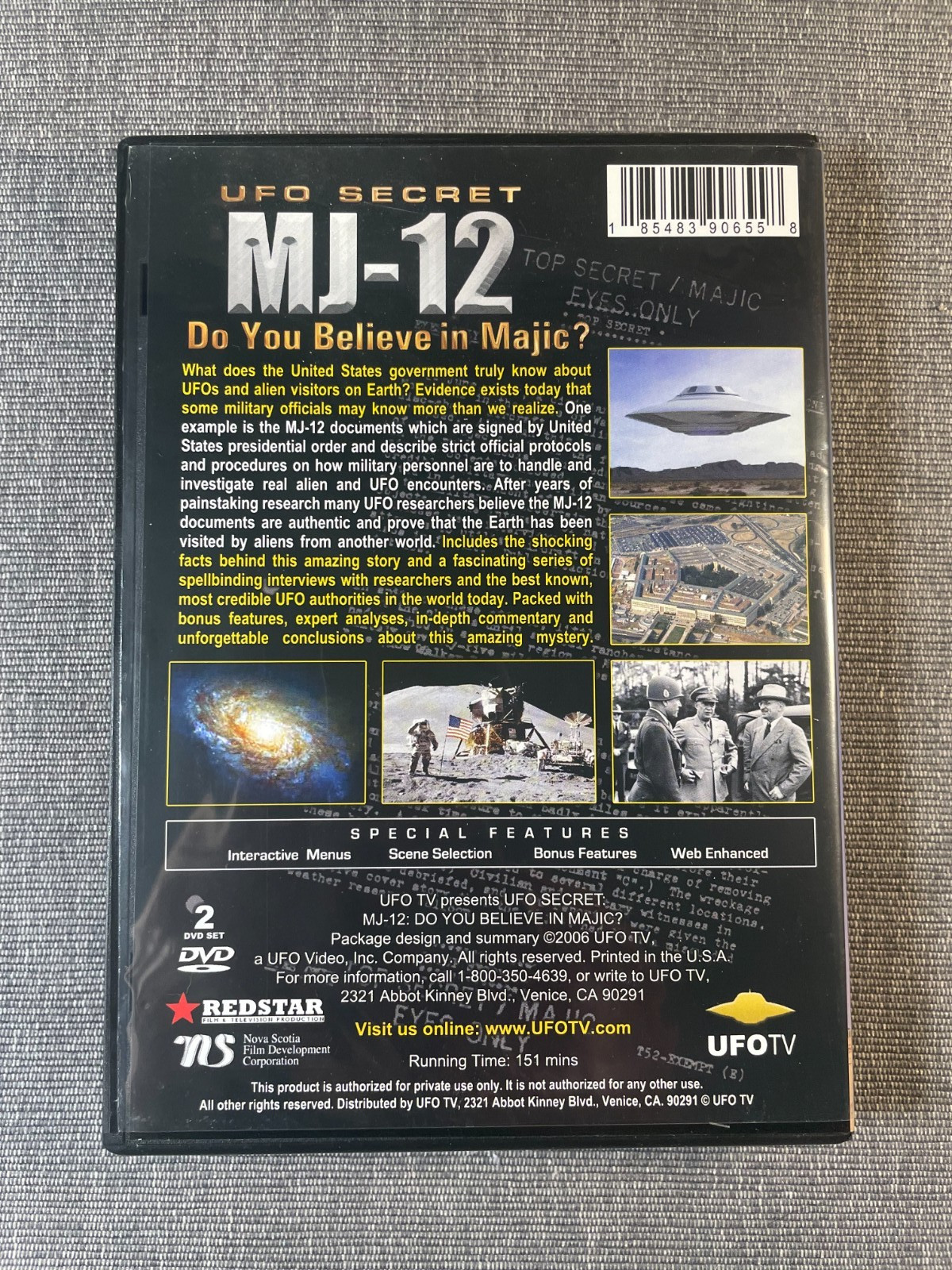UFO Secret MJ-12 Do you Believe in Majic? DVD Rare 2-Disc Set Nice