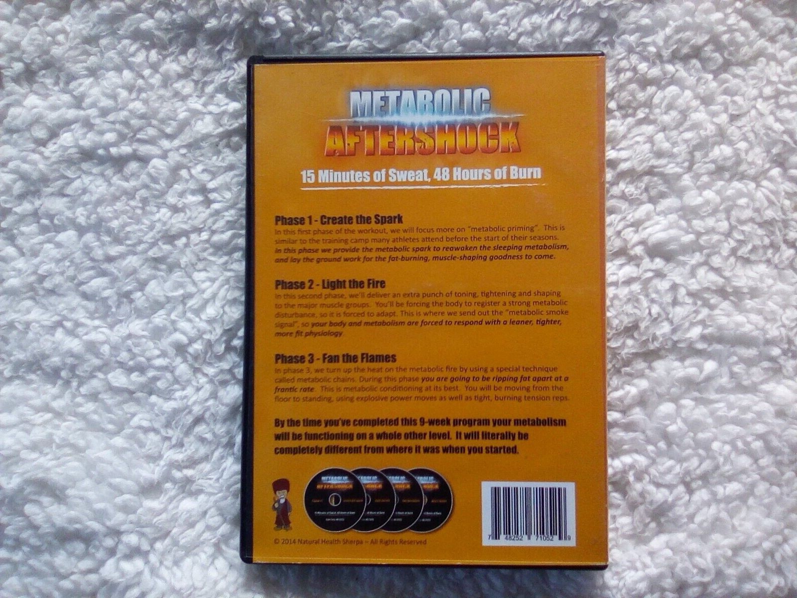 Metabolic Aftershock 15 Minutes of Sweat 48 Hours of Burn (DVD 4-Disc) Pre Owned