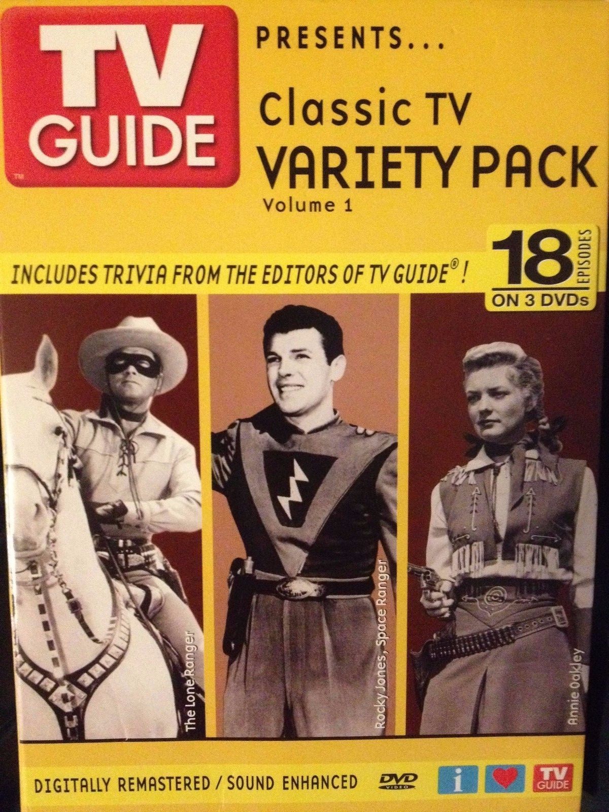 TV GUIDE PRESENTS CLASSIC TV VARIETY VOL 1 (DVD, 3 Disc Set DIGITAL REMASTER)