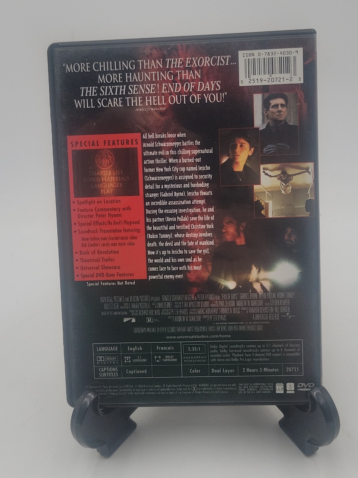 End of Days (DVD, 1999) Arnold Schwarzenegger