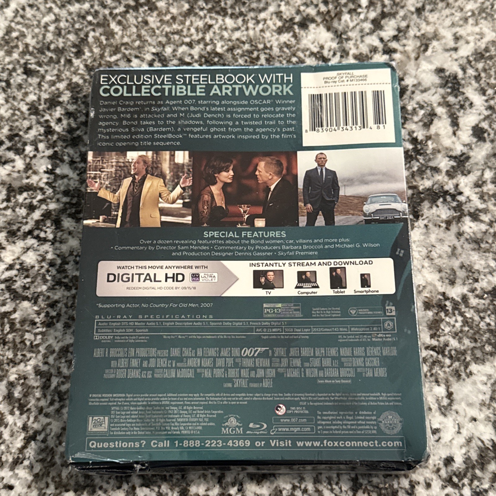 Skyfall 007 James Bond Limited Edition Steelbook Blu-Ray Best Buy Exclusive Read