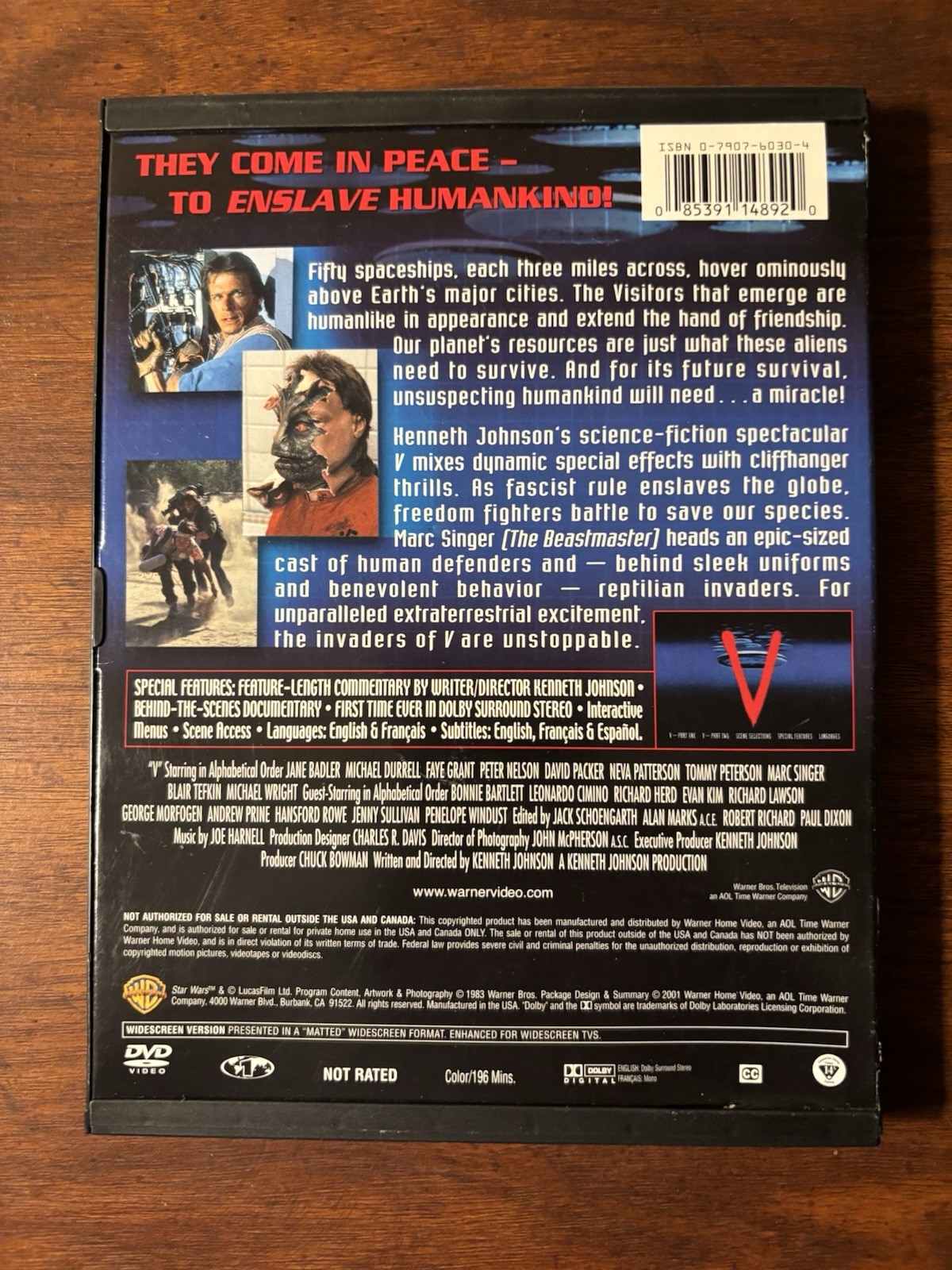 V The Original Miniseries Snapcase DVD 1983 Sci-fi TV Series