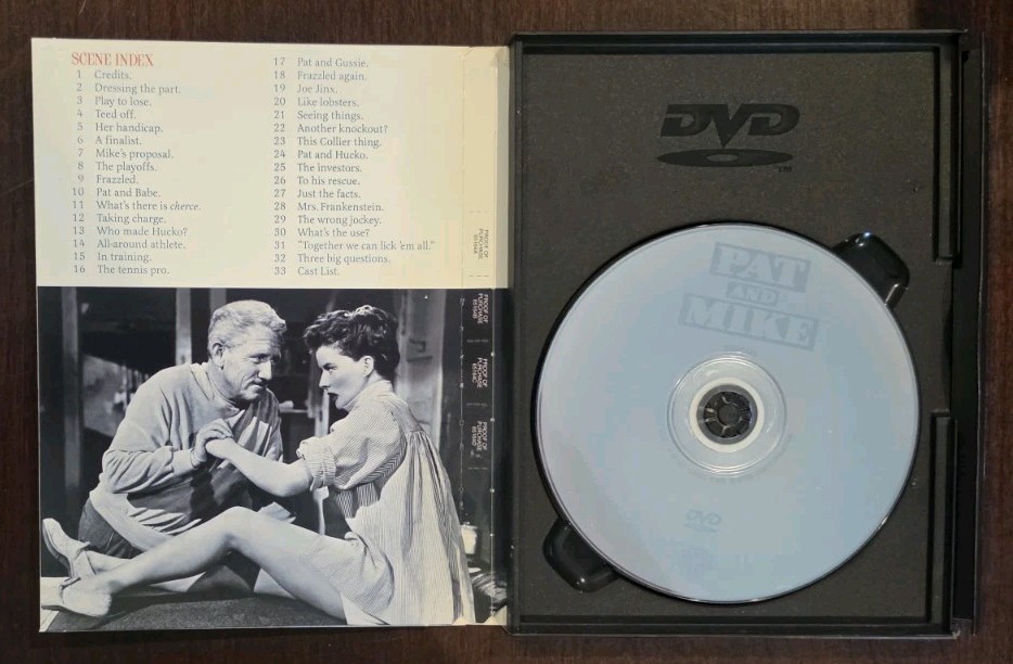 Pat and Mike (1952) DVD 2000 B&W Snapcase Spencer Tracy Katharine Hepburn VGC