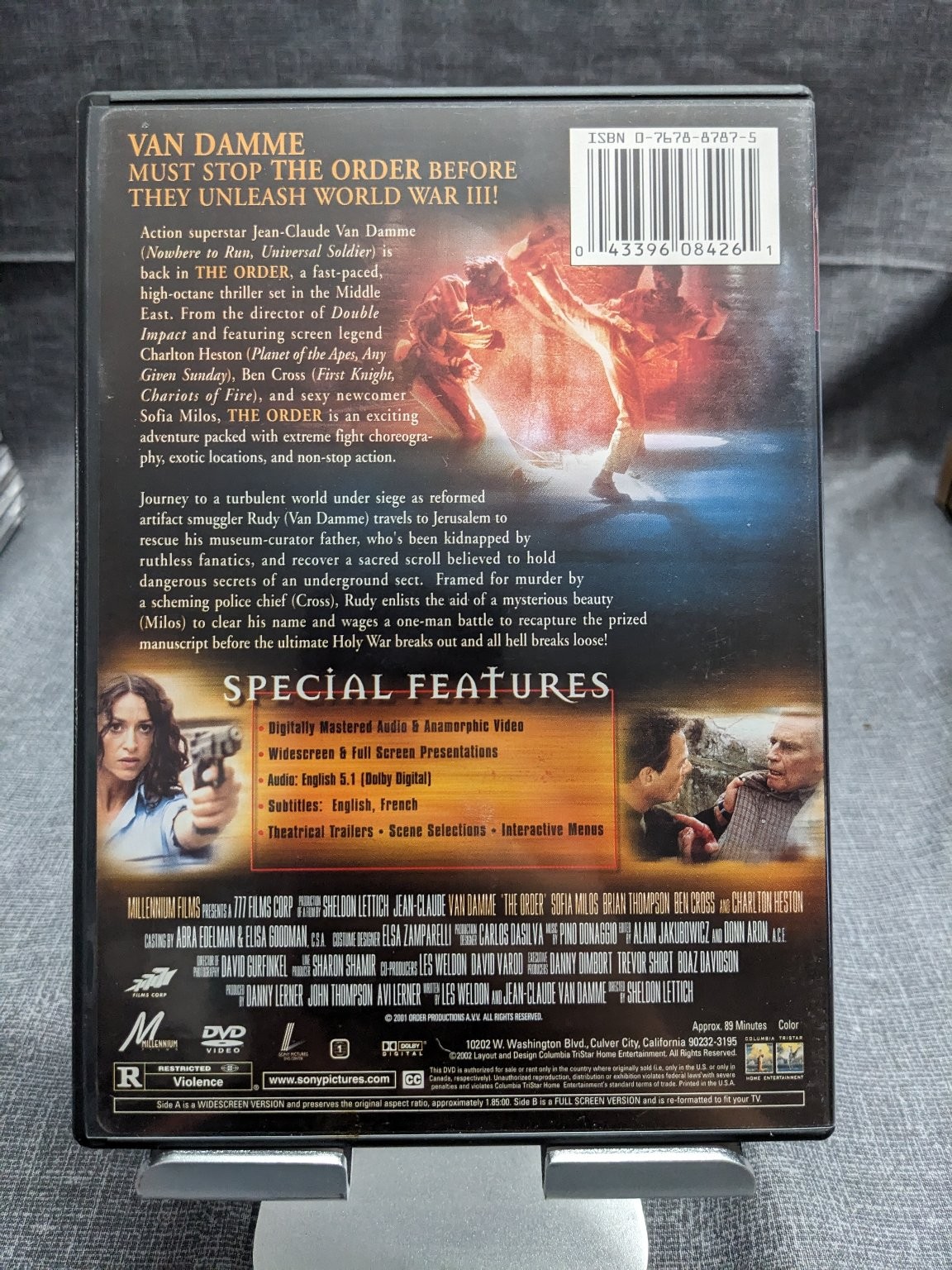 The Order DVD 2001 Van Damme, Charlton Heston, Sheldon Lettich Director