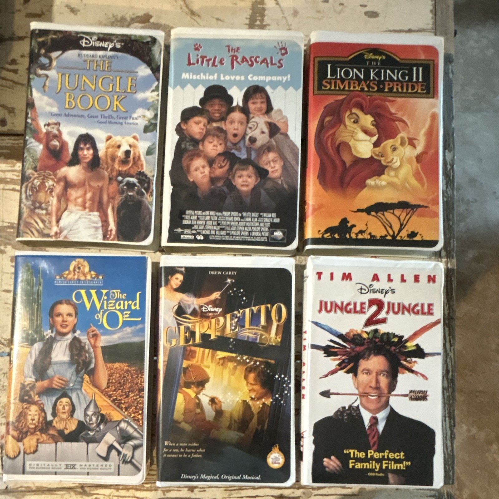 Disney VHS Lot of 6 assorted titles