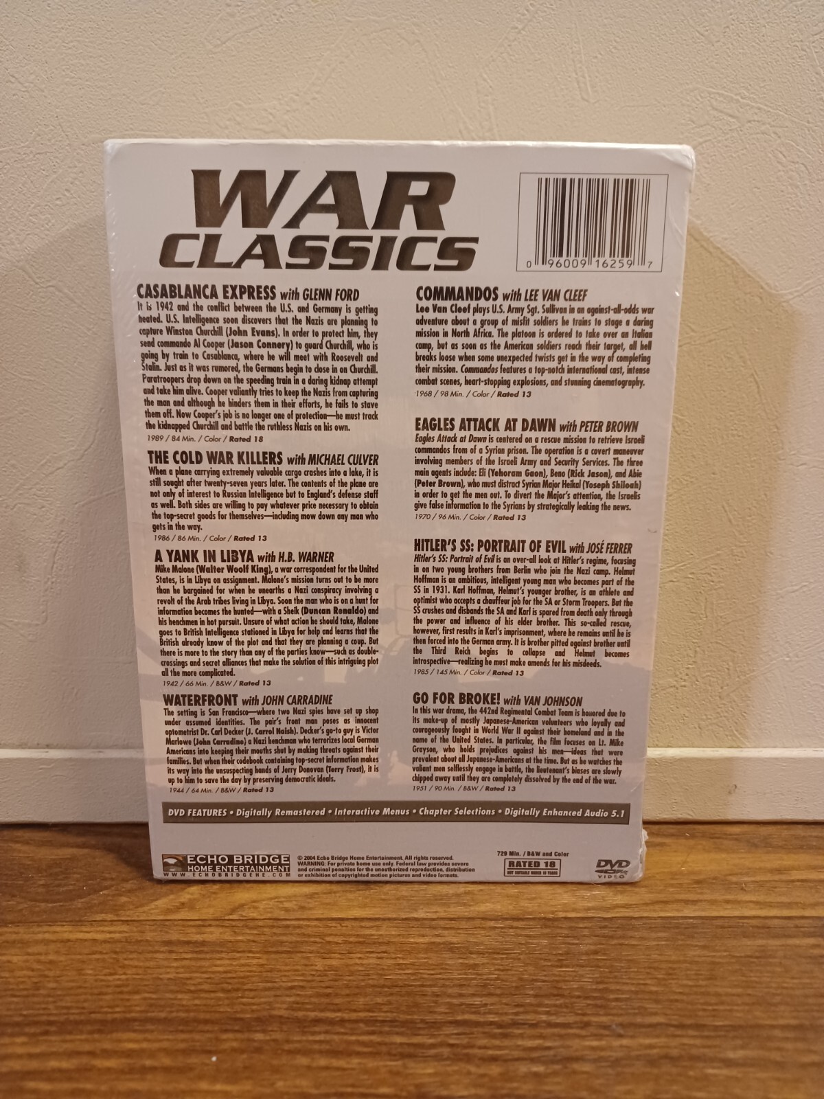 War Classics – Vol. 1: 8 Feature Films (DVD, 2003, 2-Disc Set) – NEW SEALED