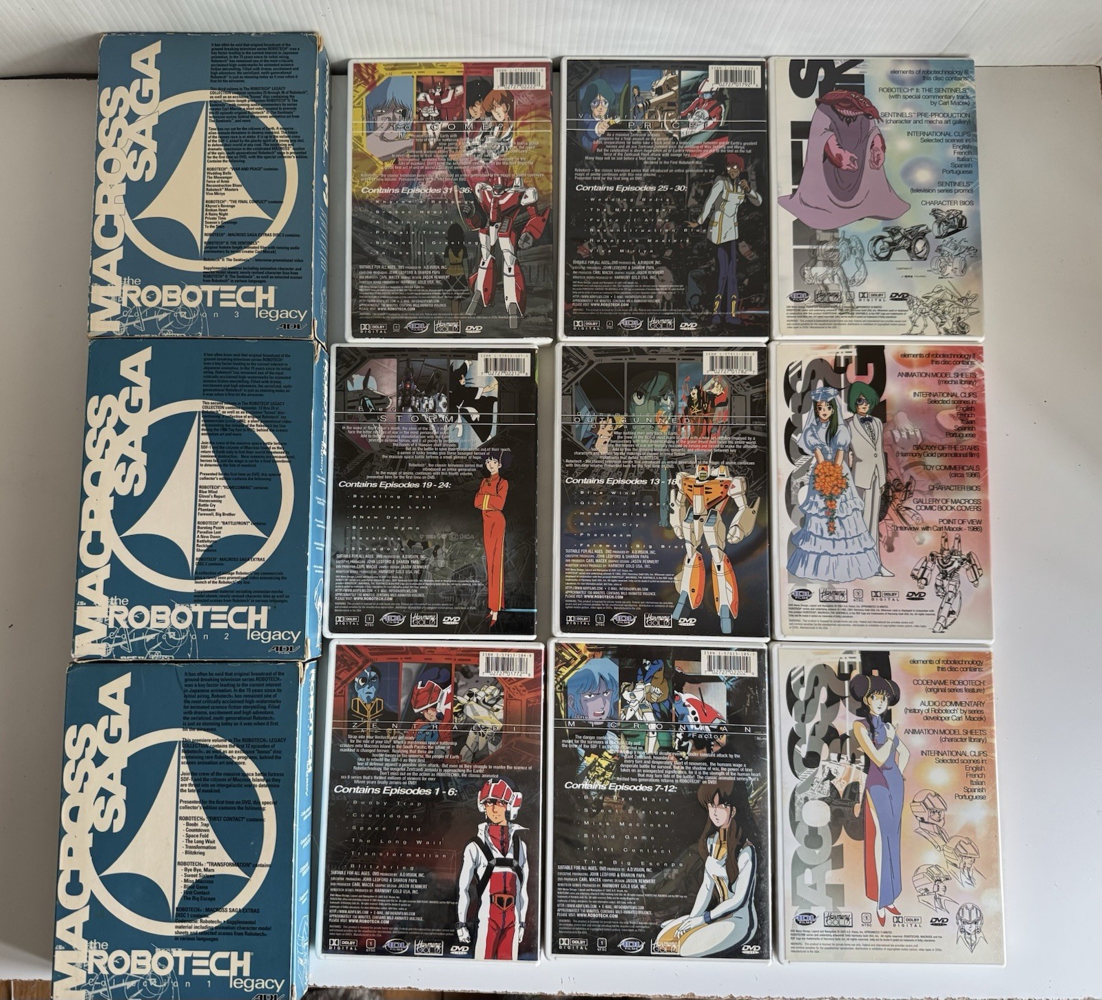 RoboTech Masters Dvd Anime Robot Vintage Movie Box Set Lot