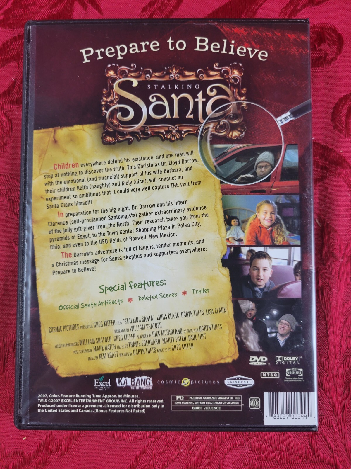 STALKING SANTA (2005) Excel Entertainment, Greg Kiefer, William Shatner