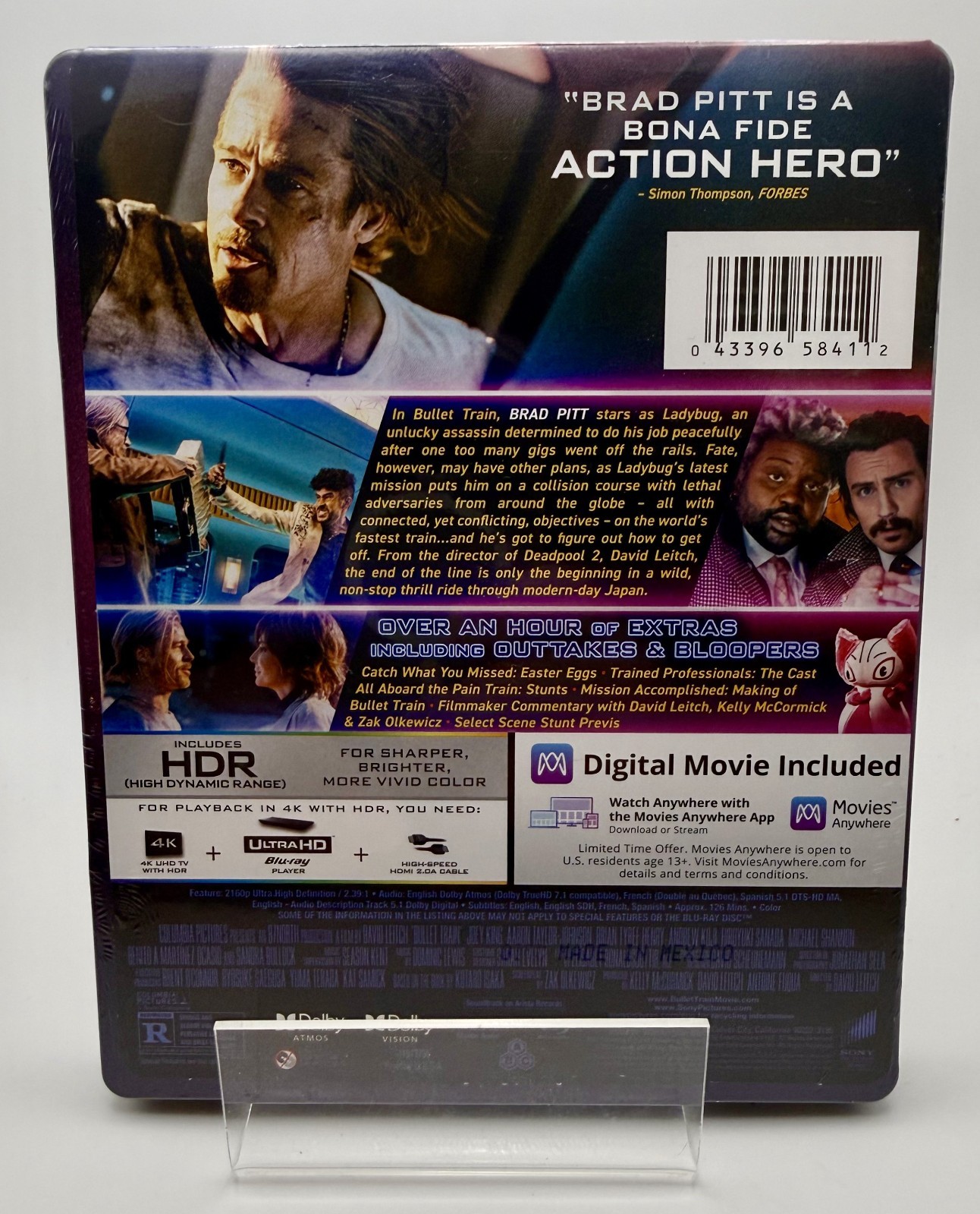 Bullet Train Limited Edition Steelbook 4K Ultra HD Blu-ray Brand New Sealed