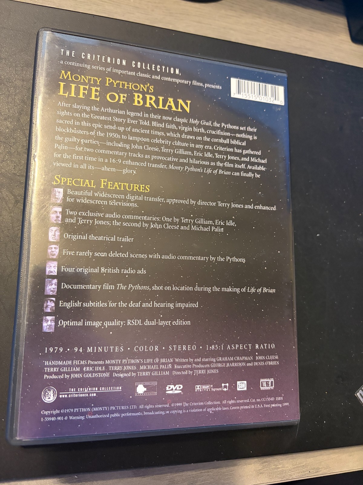 Monty Python’s Life of Brian (1979) Criterion Collection DVD VG