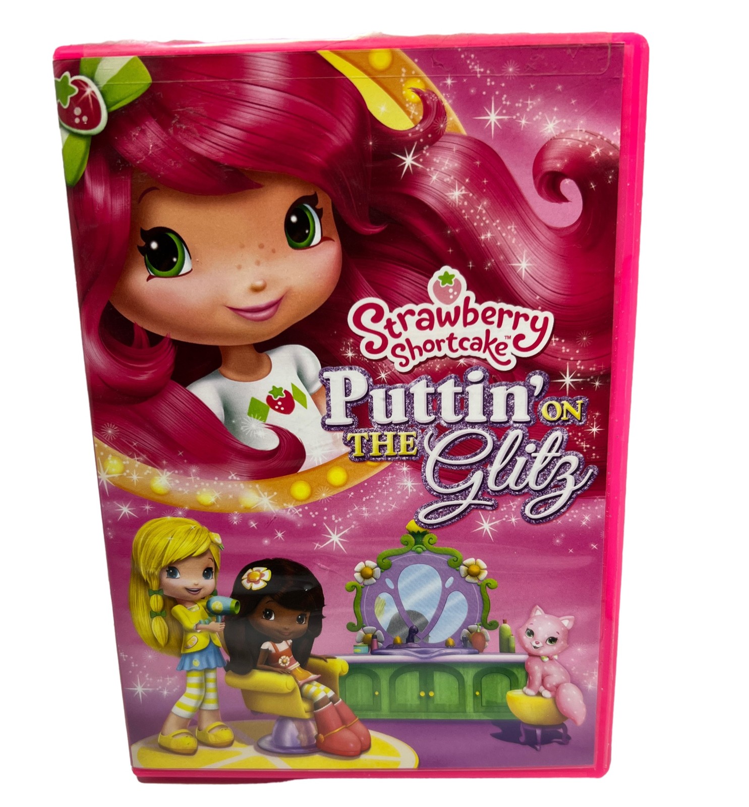 Strawberry Shortcake Puttin On the Glitz DVD 2011 Kids Movie Pink Case