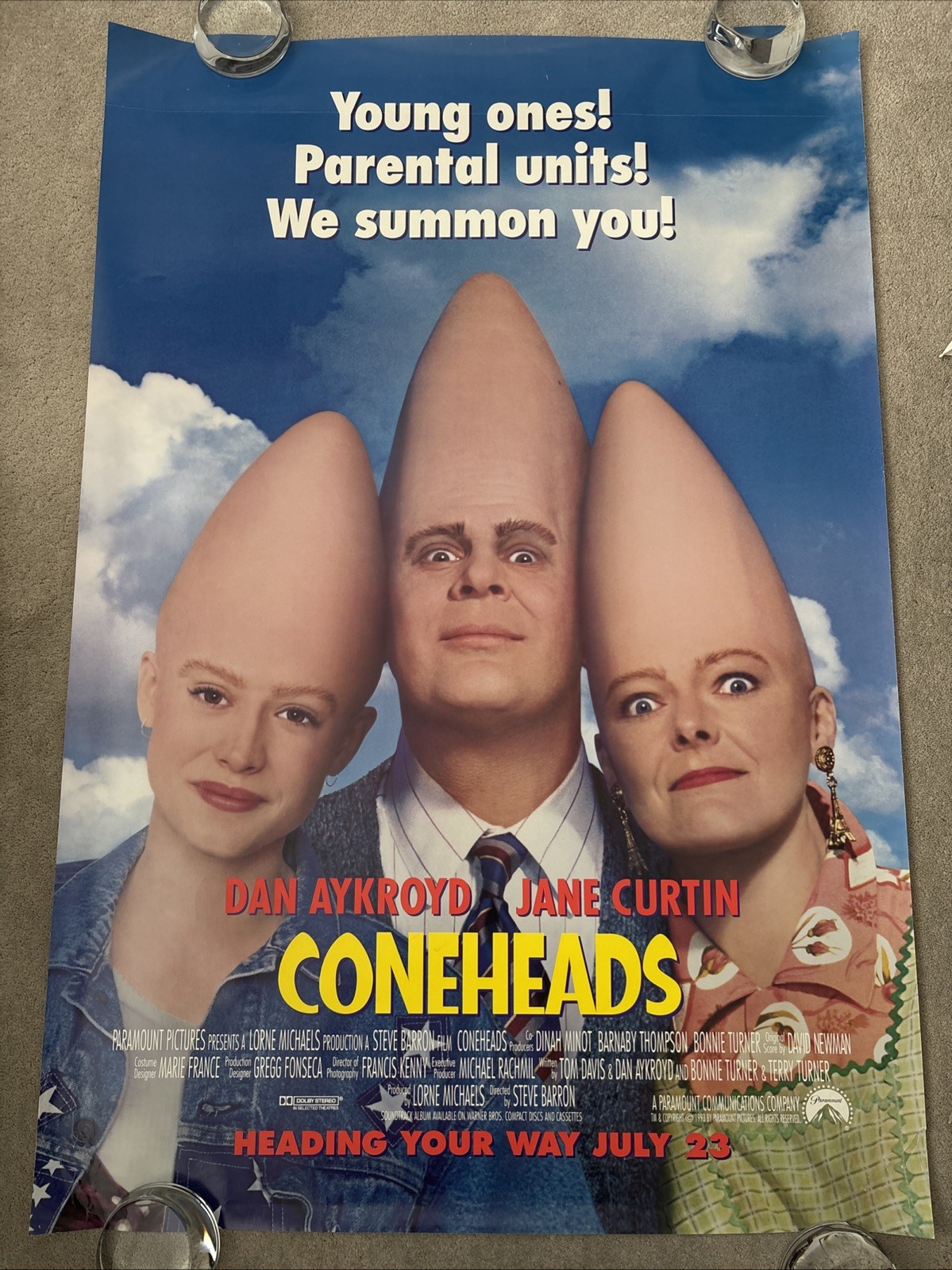 Coneheads (1995) Original US One Sheet Movie Poster