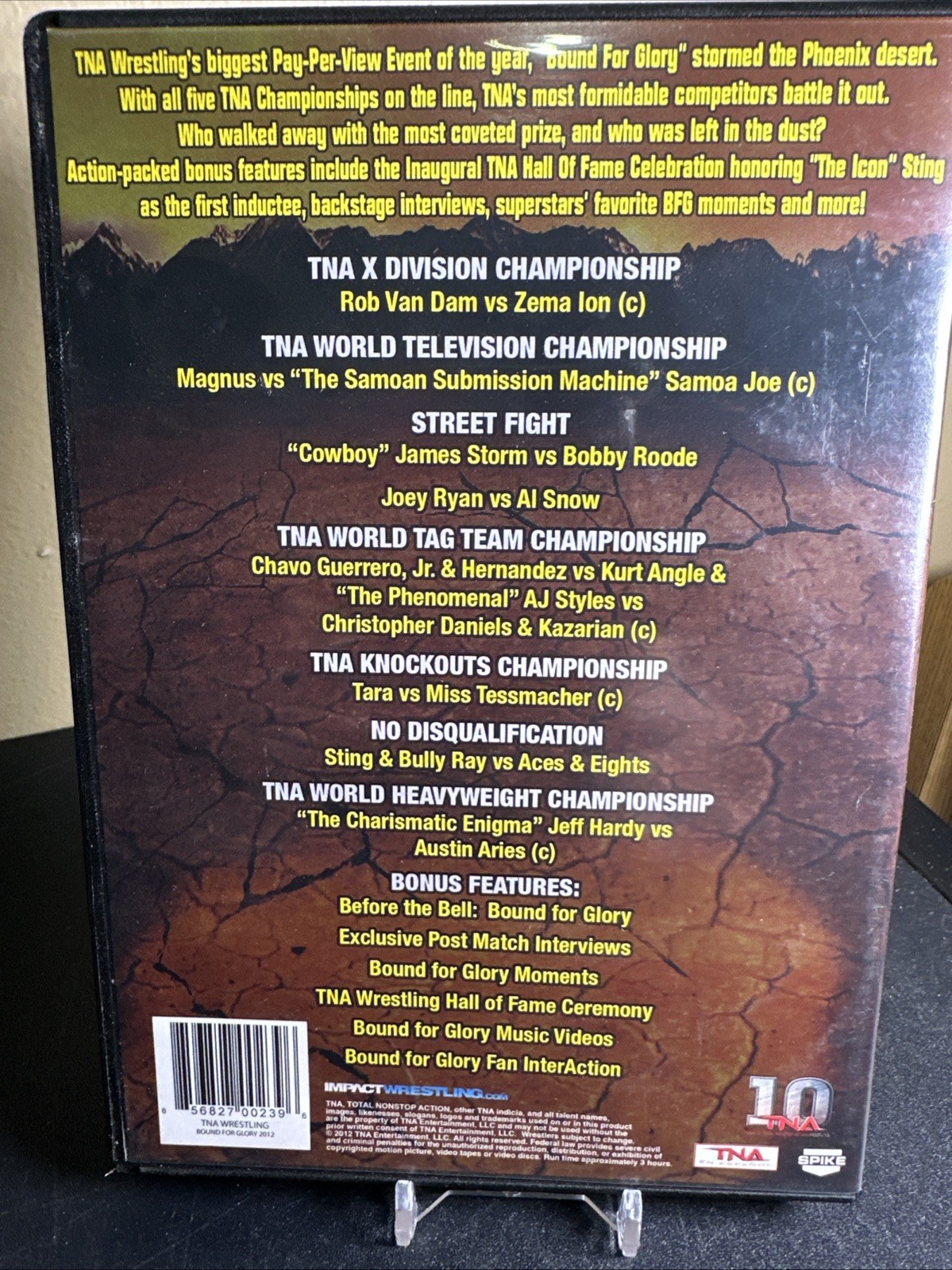 TNA Impact Wrestling Bound for Glory (2012, 2 DVD Disc Set) RARE OOP Sting RVD