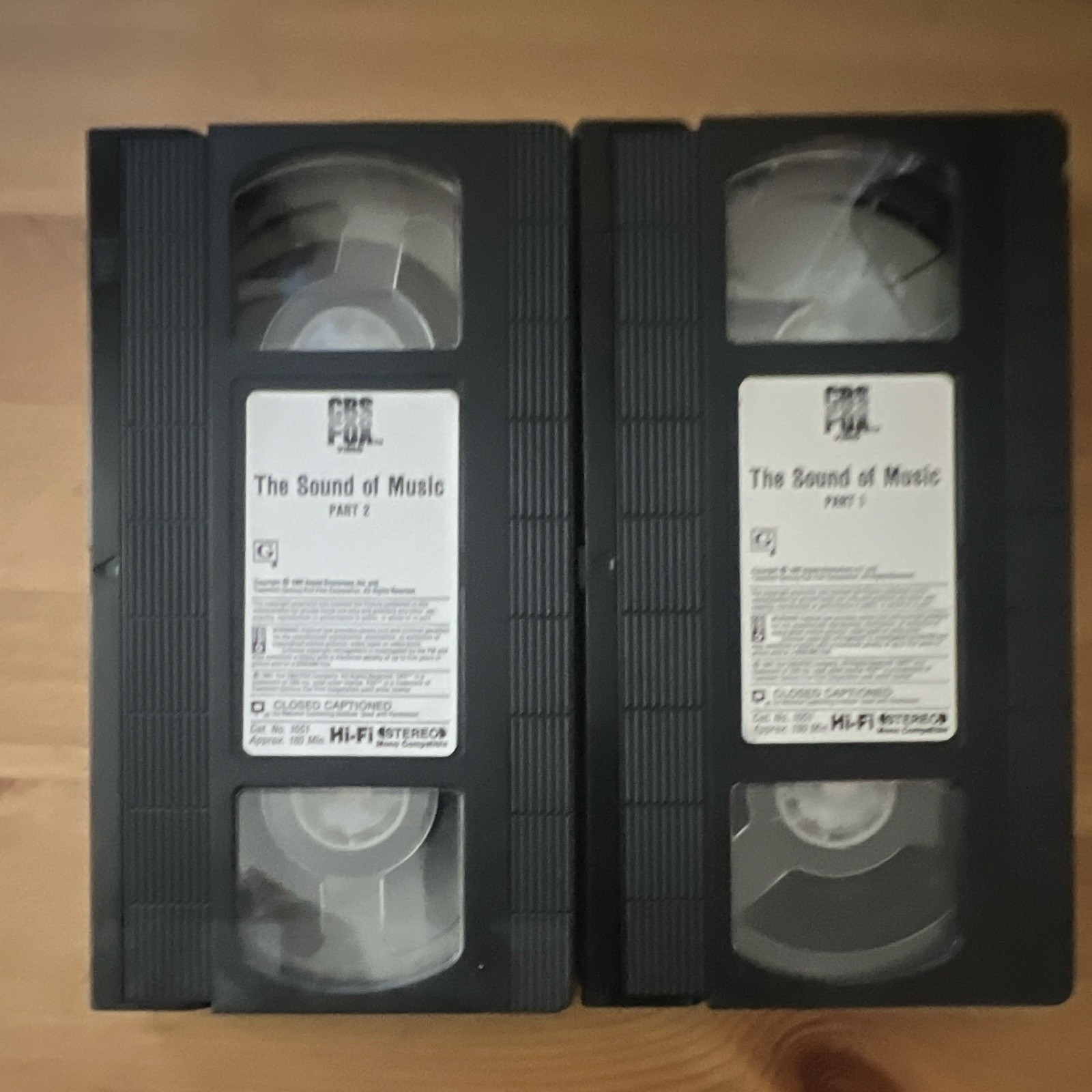 CBS Fox The Sound of Music VHS 2-Tape Set Closed Captioned Hi-Fi Stereo
