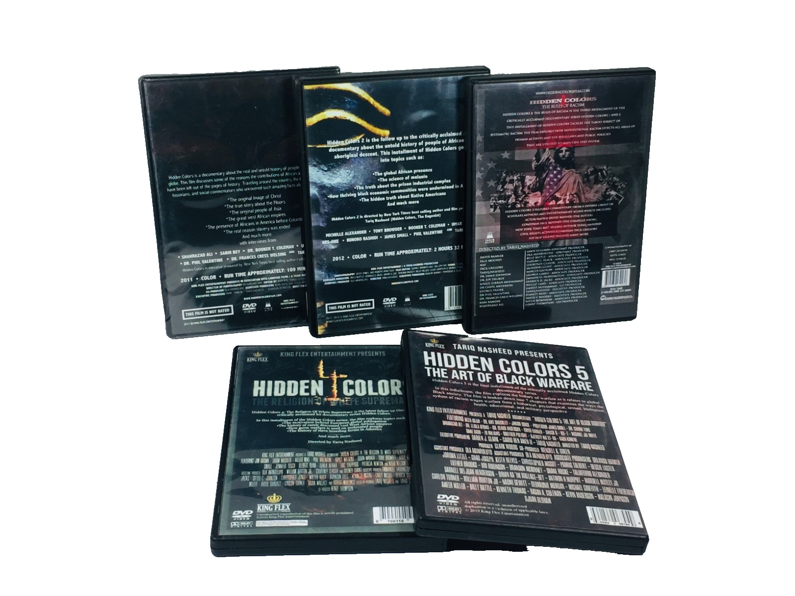 “HIDDEN COLORS” (TARIQ NASHEED) DVD SET (1-5) 1 2 3 4 5 (1 SEALED) KING FLEX++++