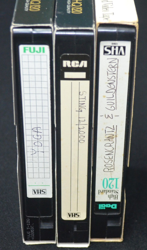 Three Video VHS Tapes That Can Be Recorded Over
