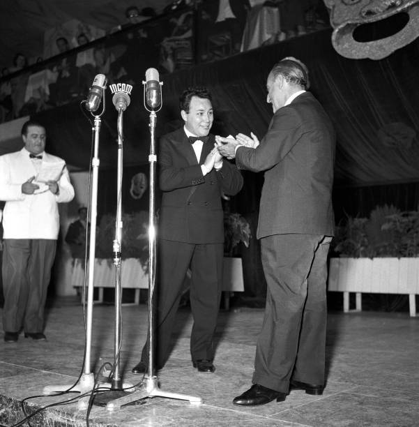 Tot� And Claudio Villa Attending The Maschere D’Argento 1955 Old Photo