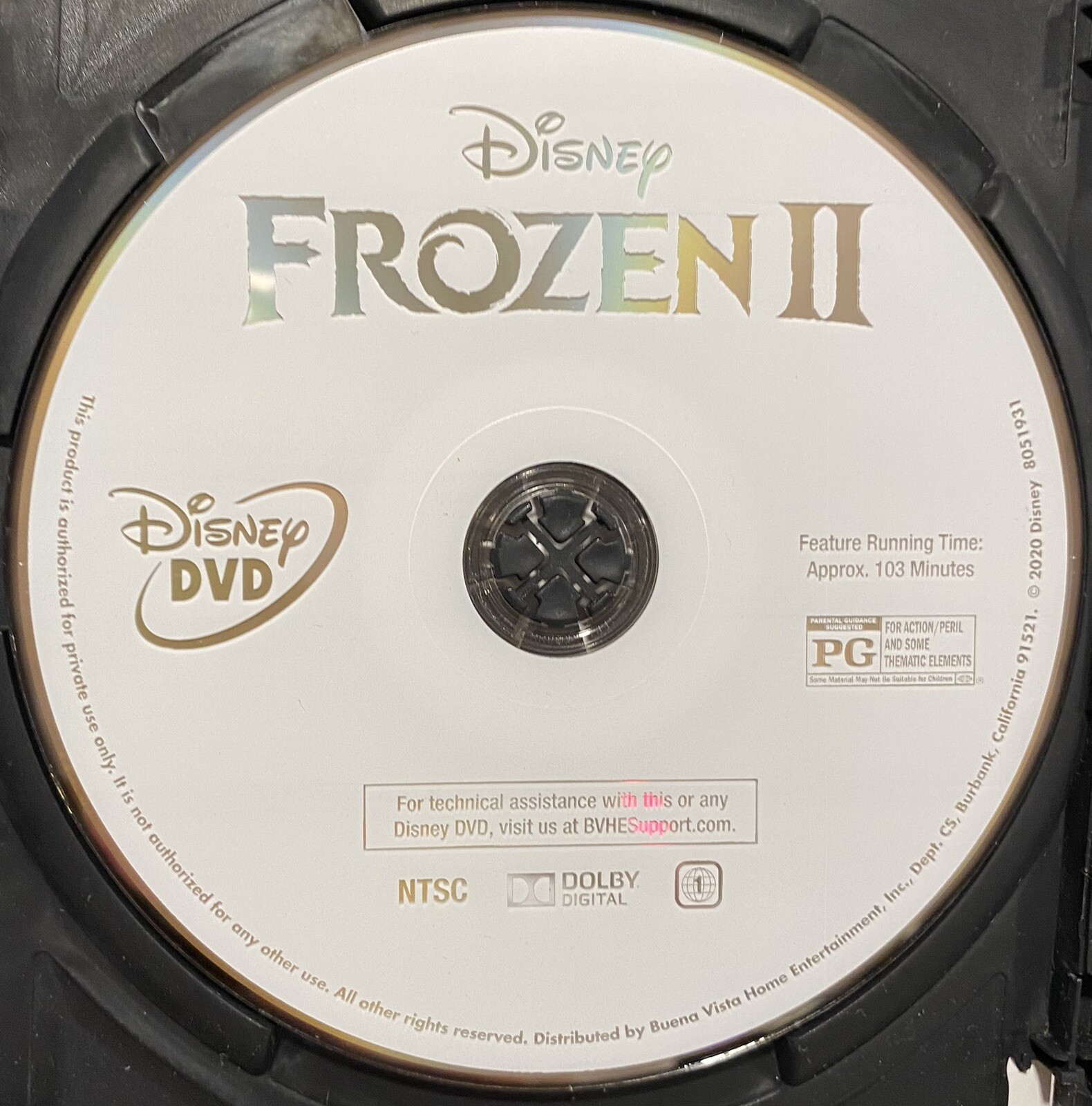 Frozen II – DVD ****DISC ONLY (NEW)