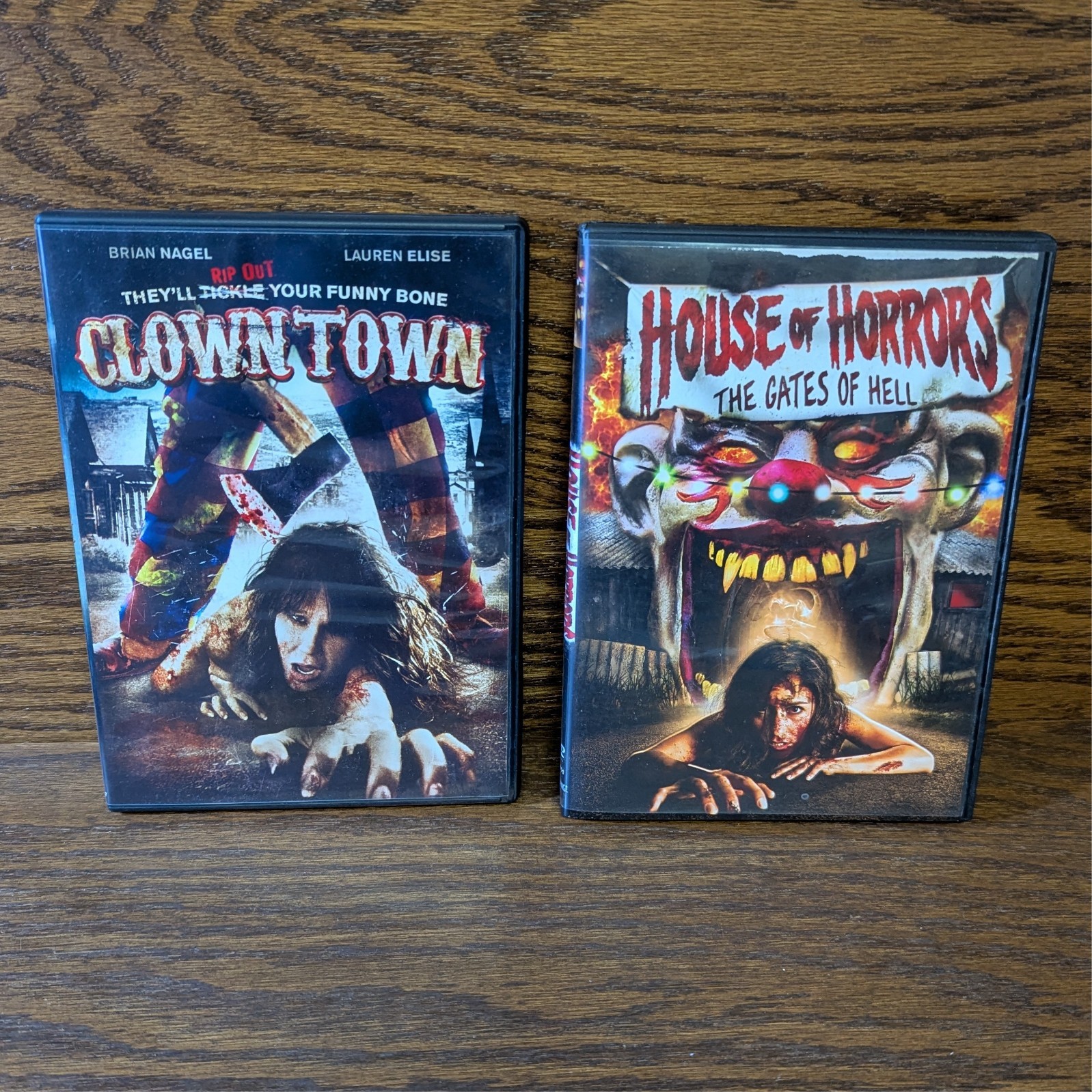 Scary Clown DVDs Lot of 2 – Clowntown & House of Horrors: The Gates of Hell