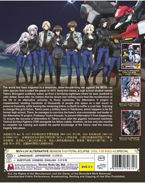 MUV LUV Alternative SEASON 1+2+Total Eclipse (1-50End+2Special) English Subtitle