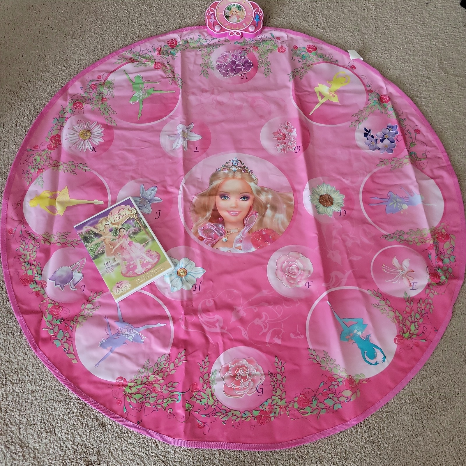Barbie 12 Dance Princesses Learn to Dance Like a Princess DVD/Dance Mat EX RARE
