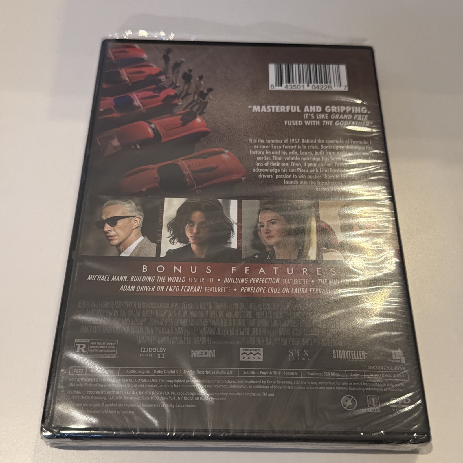 Ferrari (DVD, 2024) Brand New Sealed – FREE SHIPPING!!!