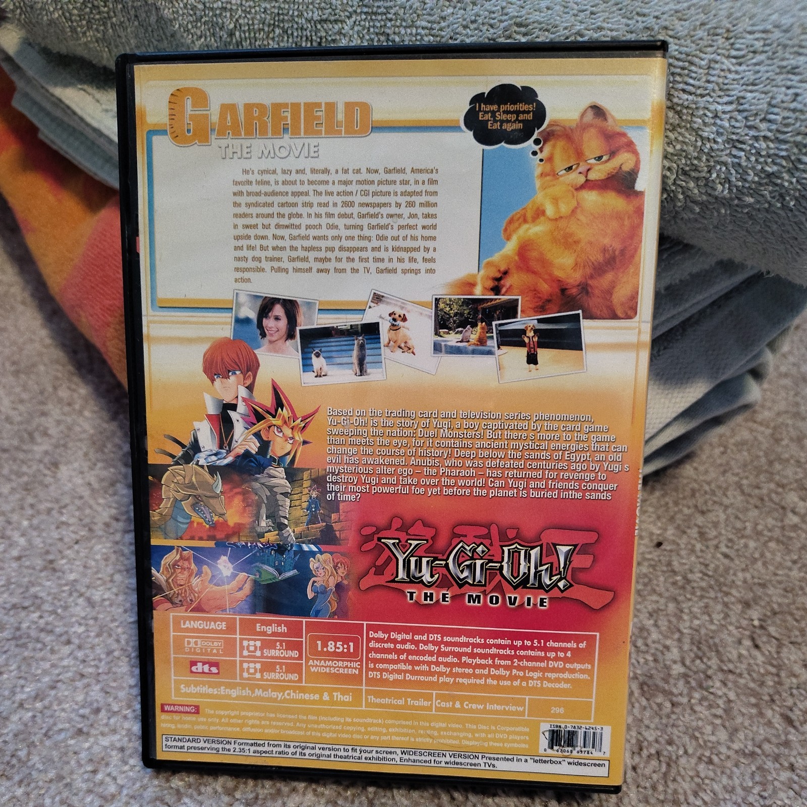 Yu-Gi-Oh! The Movie / Garfield The Movie Combo Pack DVD