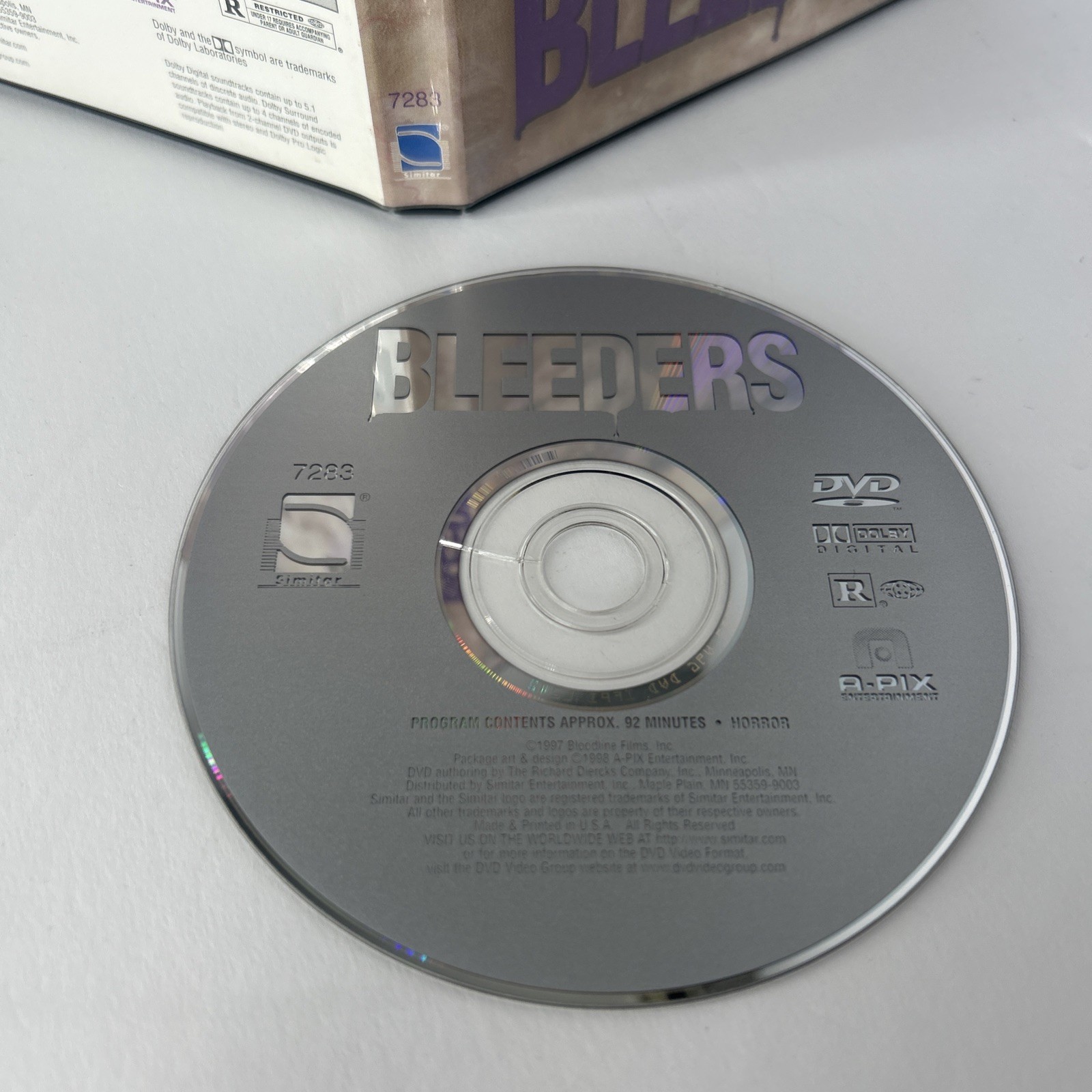 BLEEDERS (1997) DVD Roy Dupuis RUTGER HAUER Rare OOP Horror