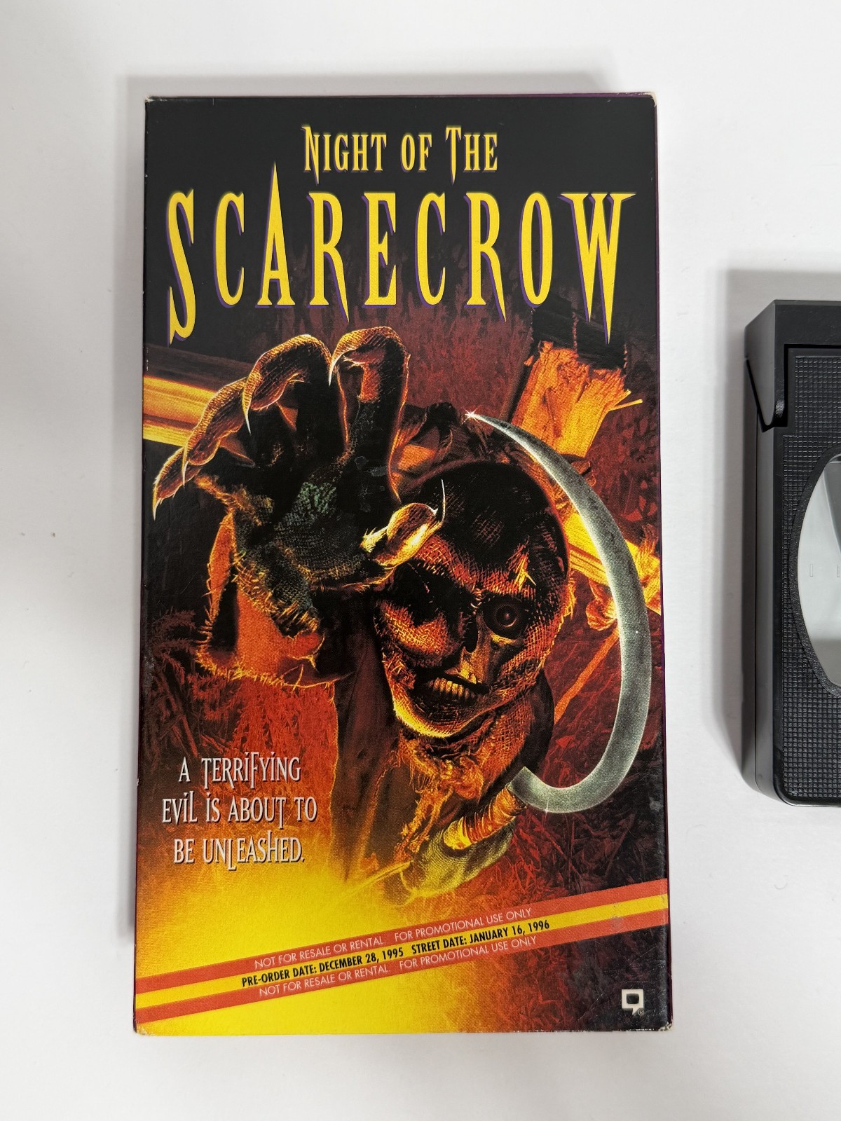 Night of the Scarecrow (VHS, 1995) *Promo Screener* Horror Republic Pictures