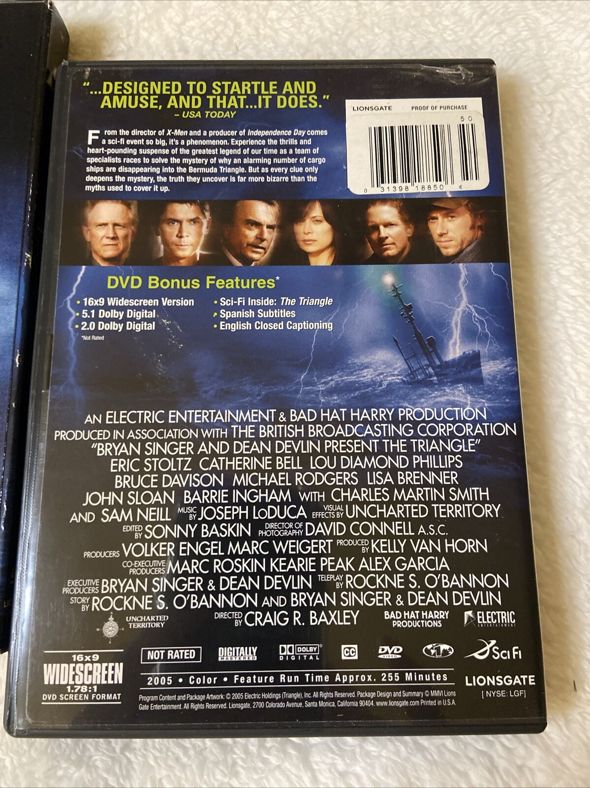 The Triangle Dvd Mystery Catherine Bell Sam Neill Eric Stoltz Lisa Brenner