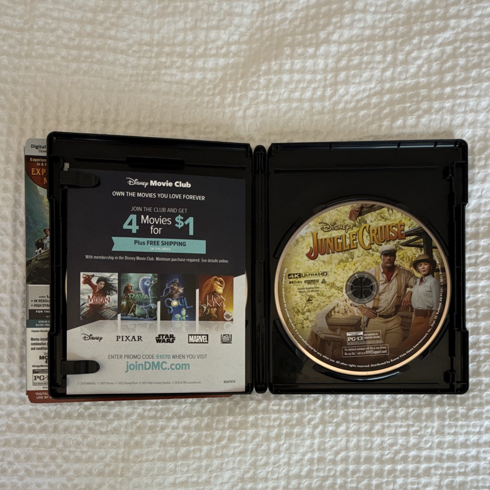 Jungle Cruise (2021) 4K Ultra HD + Blu-ray + Digital Disney Dwayne Johnson Blunt